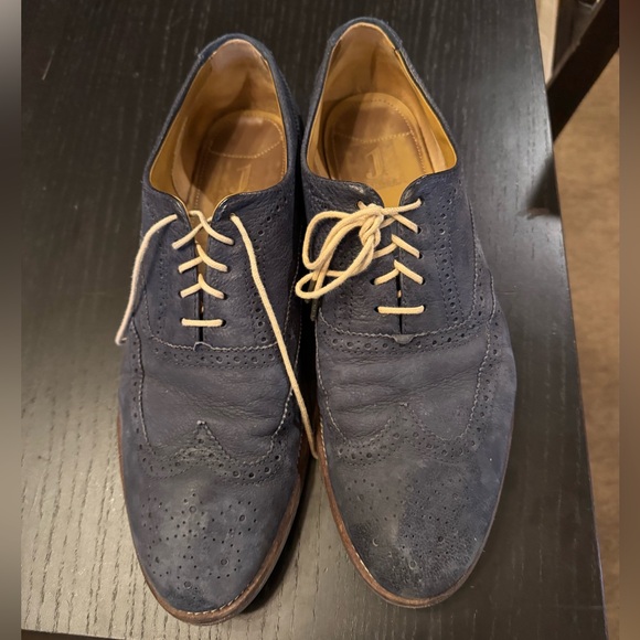 J Shoes Men’s Size 13 Blue Wing-Tip Oxfords - Picture 3 of 3